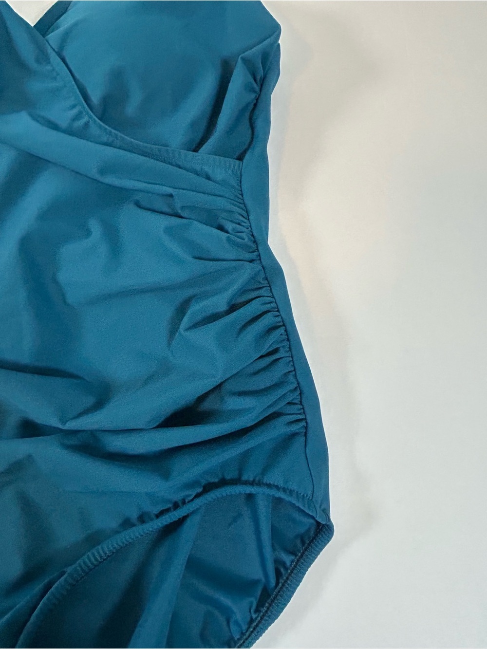 Miraclesuit Teal One-Piece Swimsuit with Wrap Front - Picture 8 of 10